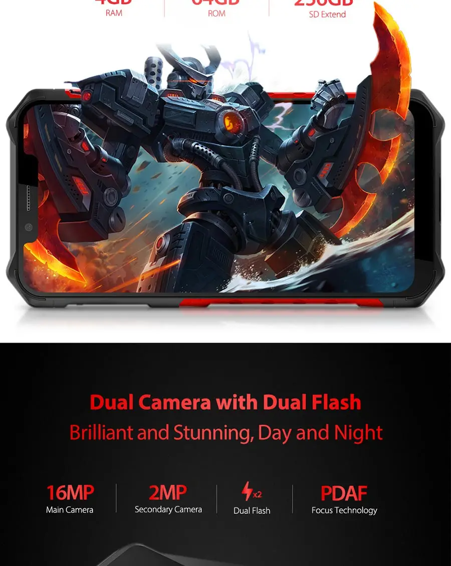 Ulefone Armor 6E Android 9,0 6," IP68 Водонепроницаемый Helio P70 4G+ 64G для распознавания лица NFC Беспроводная зарядка прочный мобильный телефон