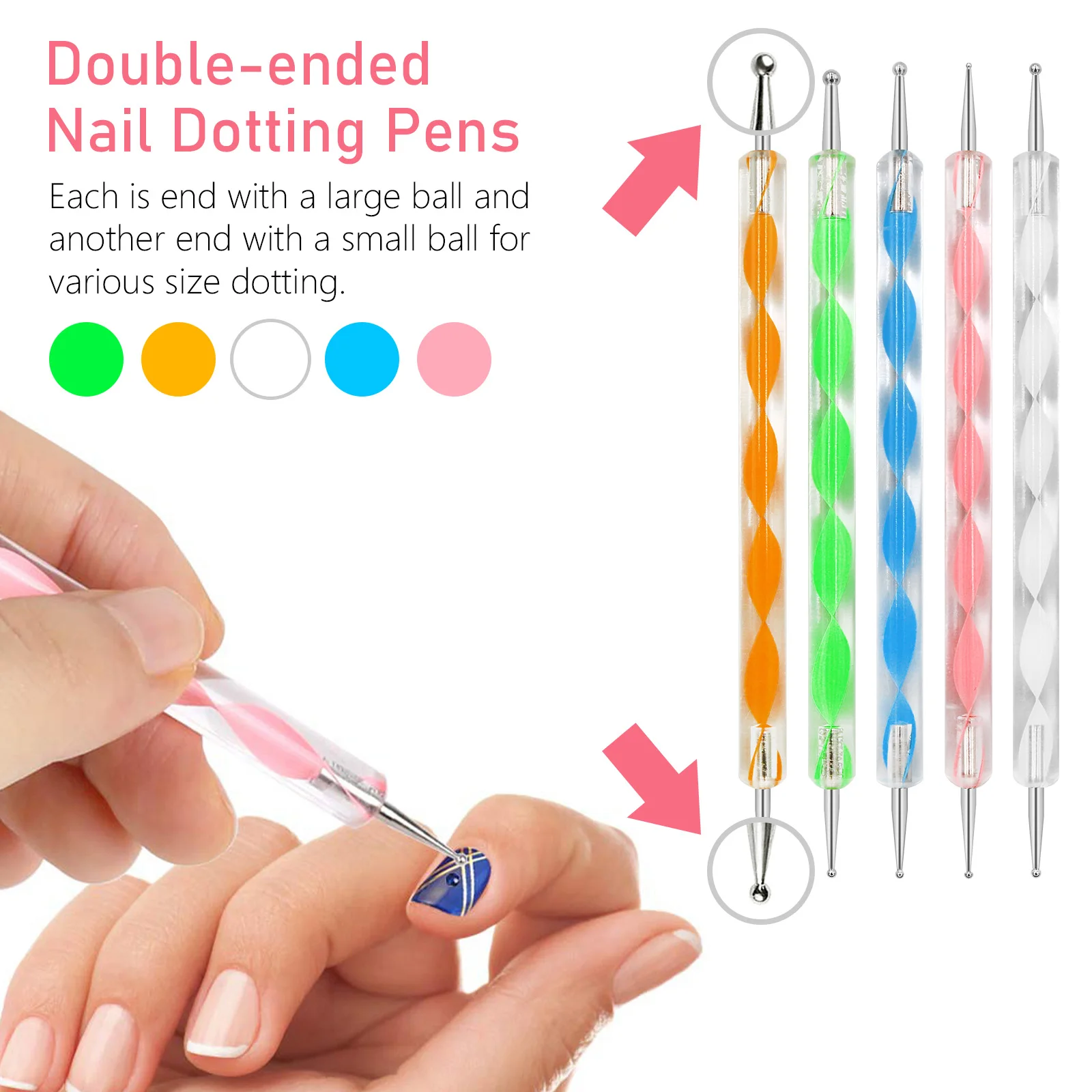 PINKIOU ногтей щетки для полировки рисования Рисование резьба нажмите с силой так