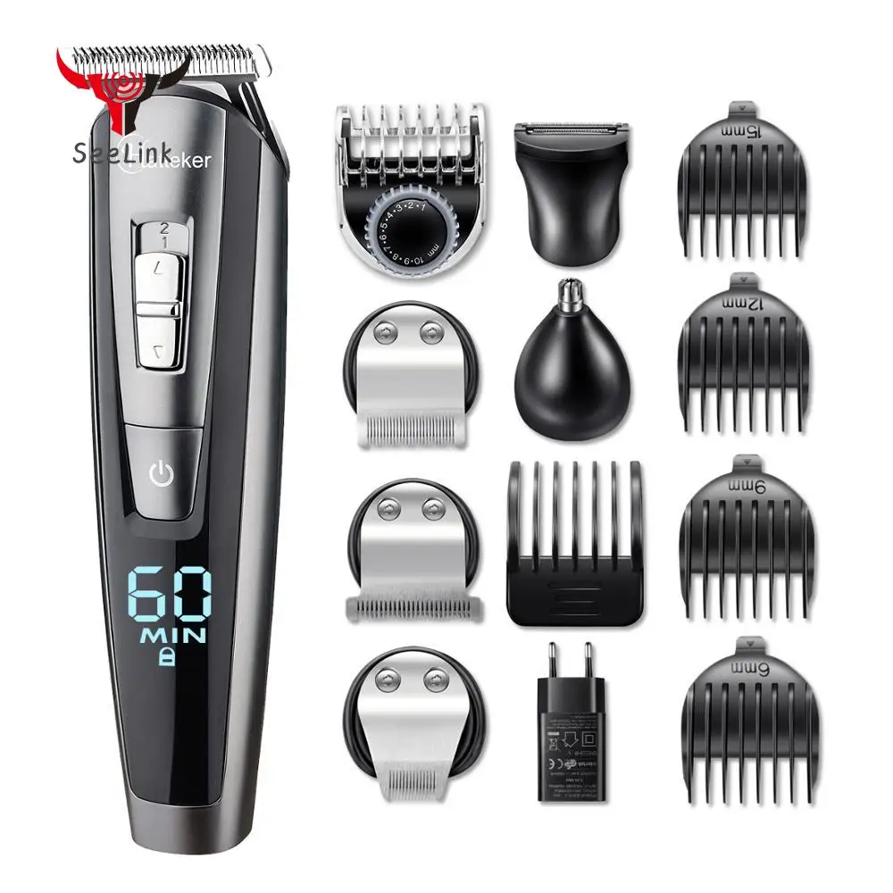 

HATTEKER professional hair trimmer waterproof 5 in1hair clipper electric hair cutting machine beard trimer body men haircut