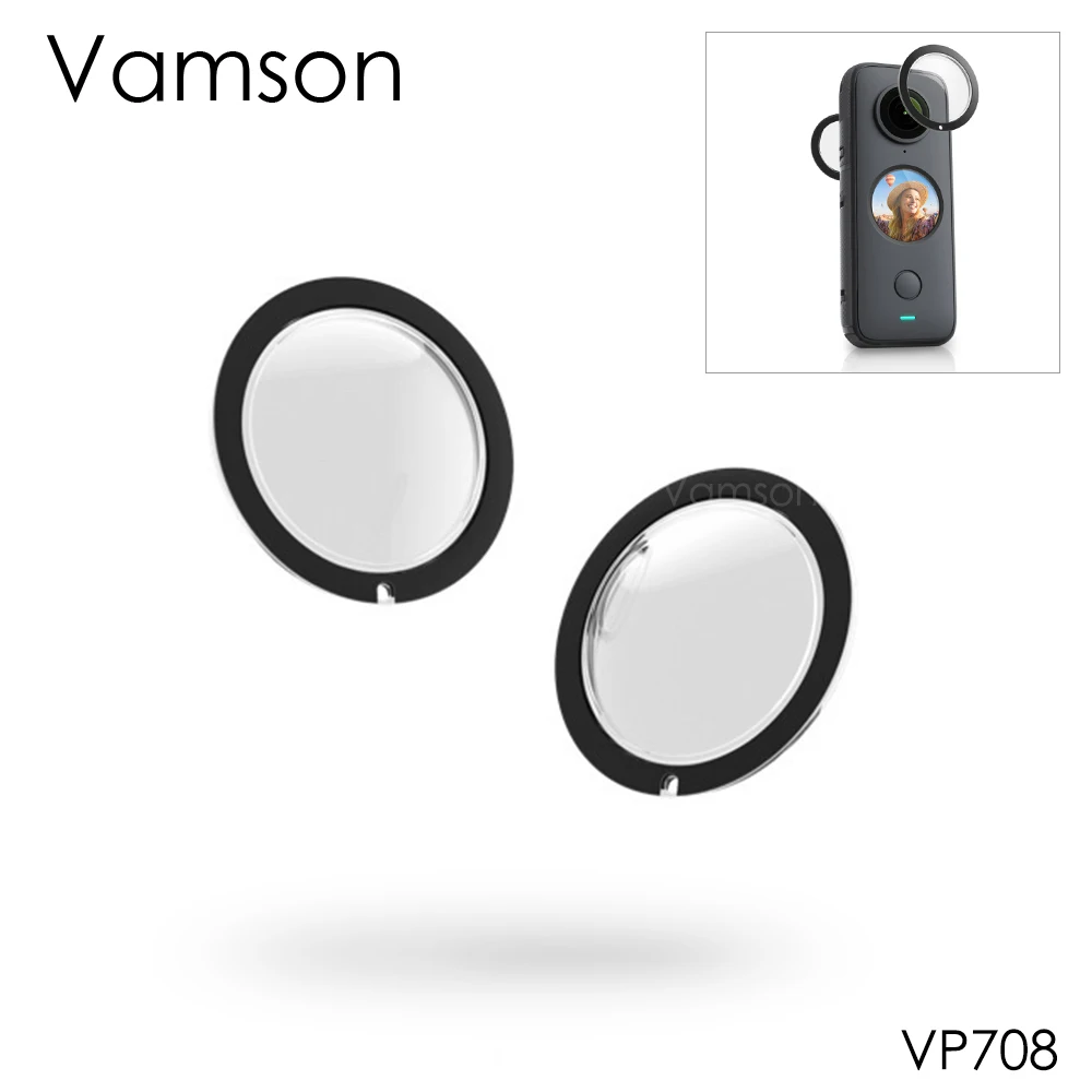 

Аксессуары для экшн-камеры Vamson для Insta360 One X2, Защитная крышка для объектива с высокой светопередачей для Insta 360 VP708