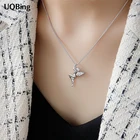 Ожерелье женское из серебра 925 пробы с кулоном в виде ангела-хранителя