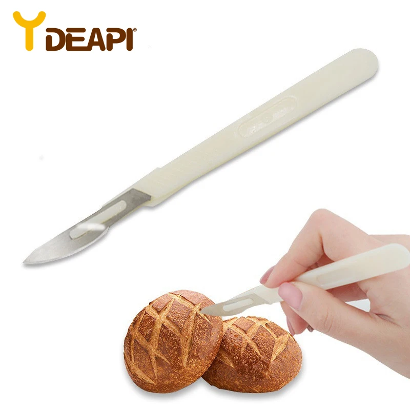

Ydeapi Baguette Bread Slicing Knife Practical European Bread Curve Knife Cutting Tools Pastry Cutter with Carbon Steel Blade