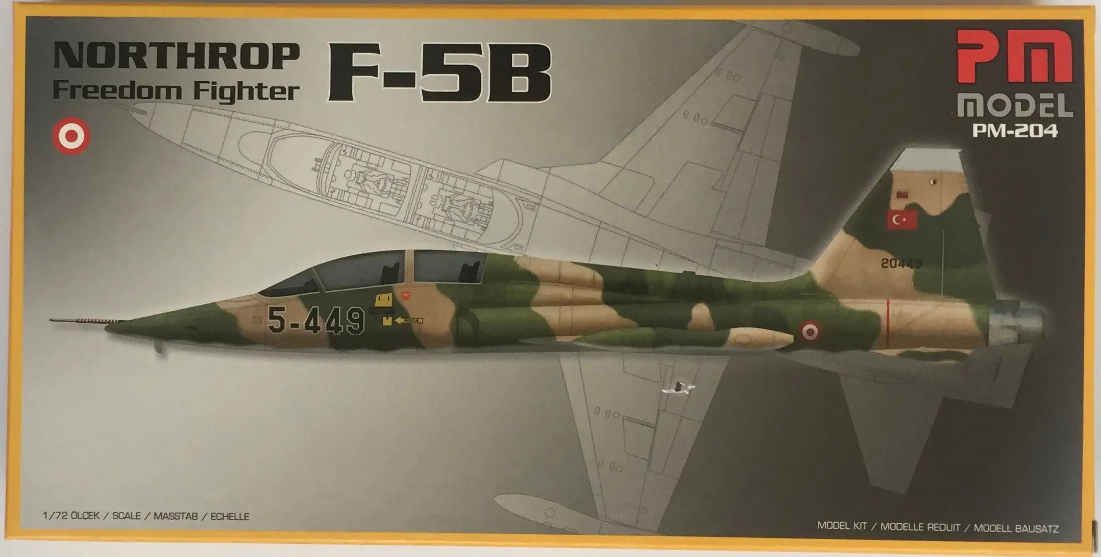 

PM204 Northrop F5B Freedom Fighter Scale 1/72 PM Plastic Model Aircraft Building Kit Hobby Airplane Plane Assembly Toy