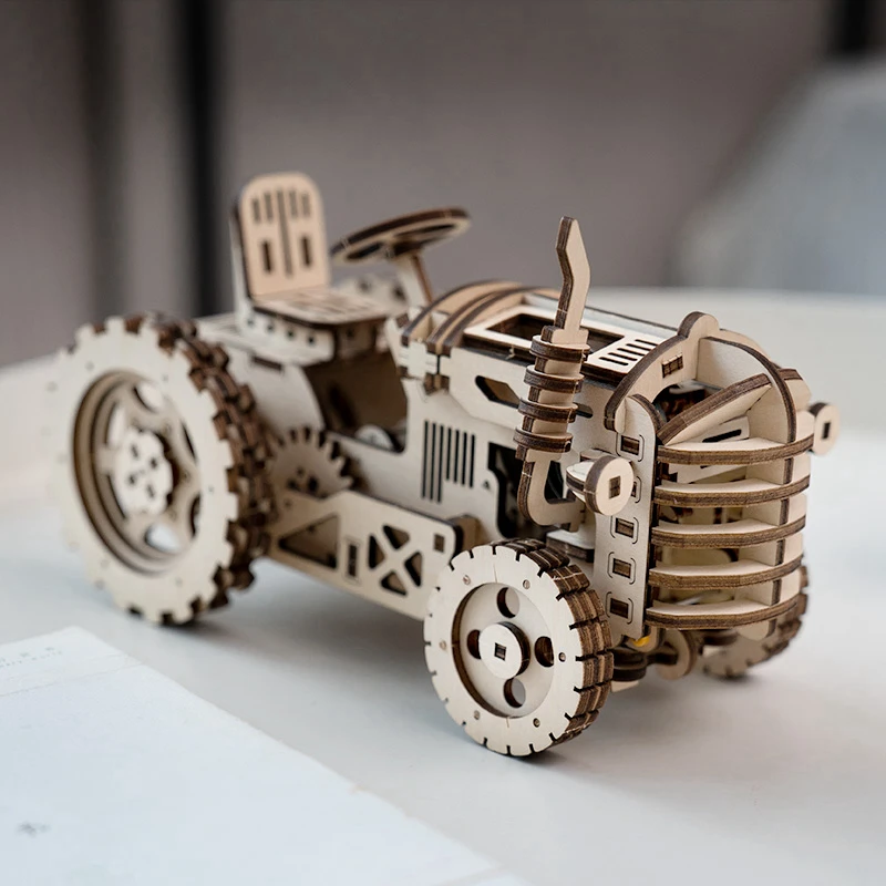 Robotime креативный подвижный DIY трактор деревянная модель строительные наборы сборка игрушка подарок для детей и взрослых LK401 дропшиппинг