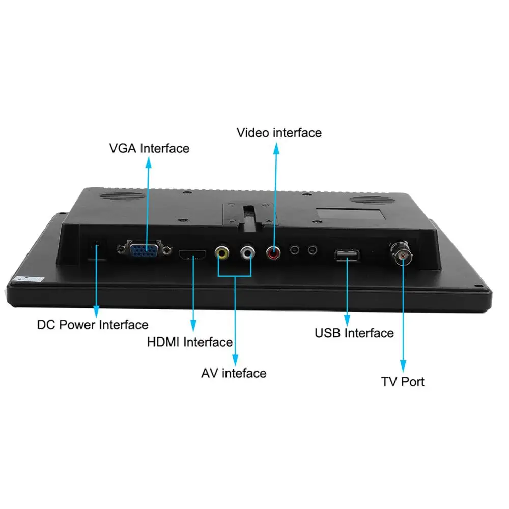 10 1 inch монитор Портативный ЖК дисплей HD Экран 16:9 HDMI компьютера ПК VGA USB видео в