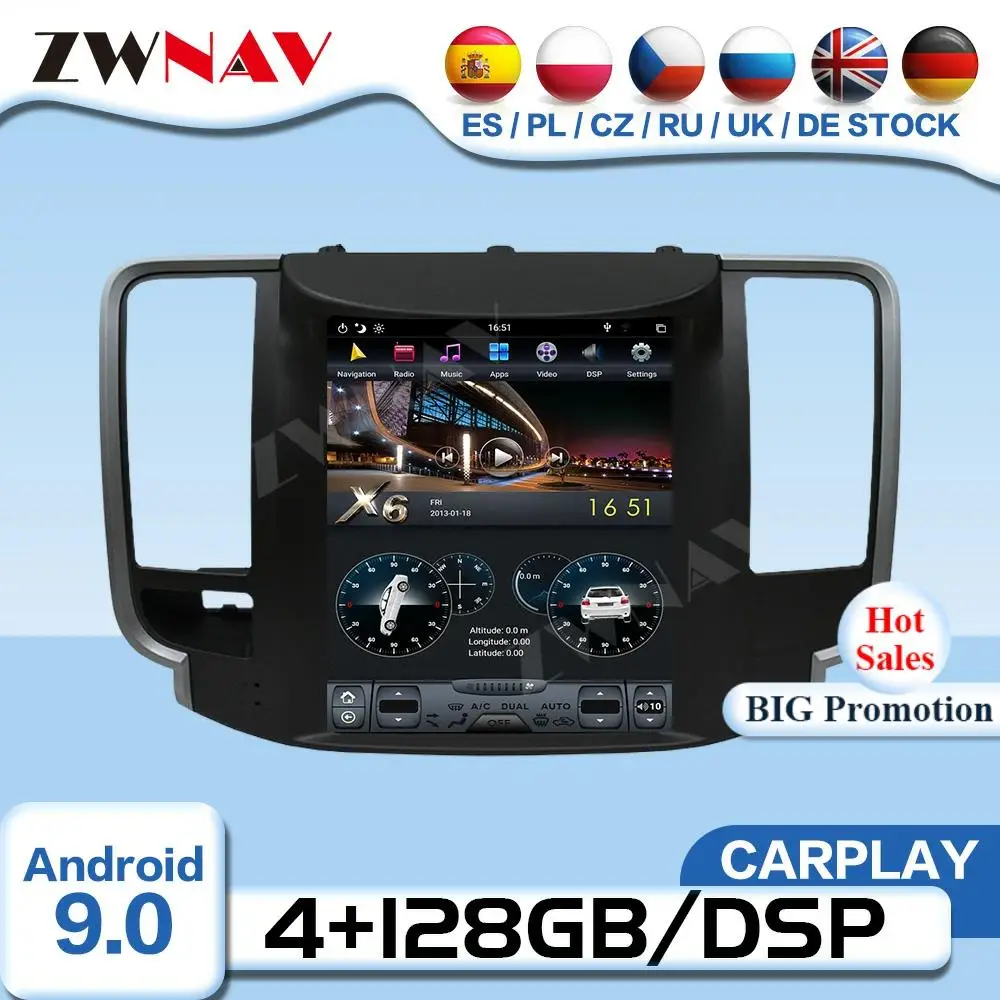 

Carplay экран Tesla Android 9,0 видеоплеер для Nissan Teana 2008 2009 2010 2011 GPS автомобильный радиоприемник аудио стерео головное устройство