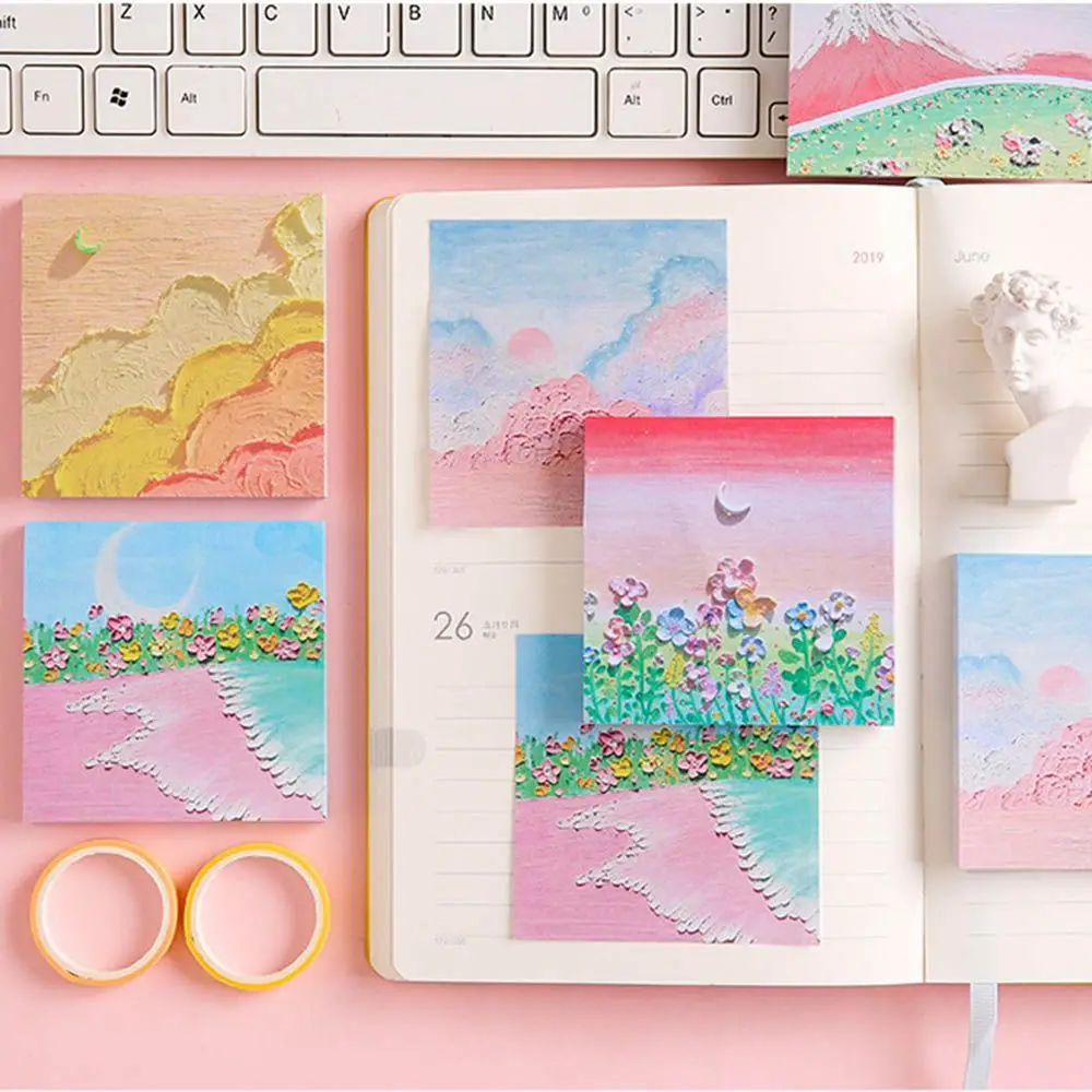 

Mini Flower Writing Pads Scrapbooking Handbook Decor Office & School Supplies Sticky Notes Notepad Memo Pad Diary Book