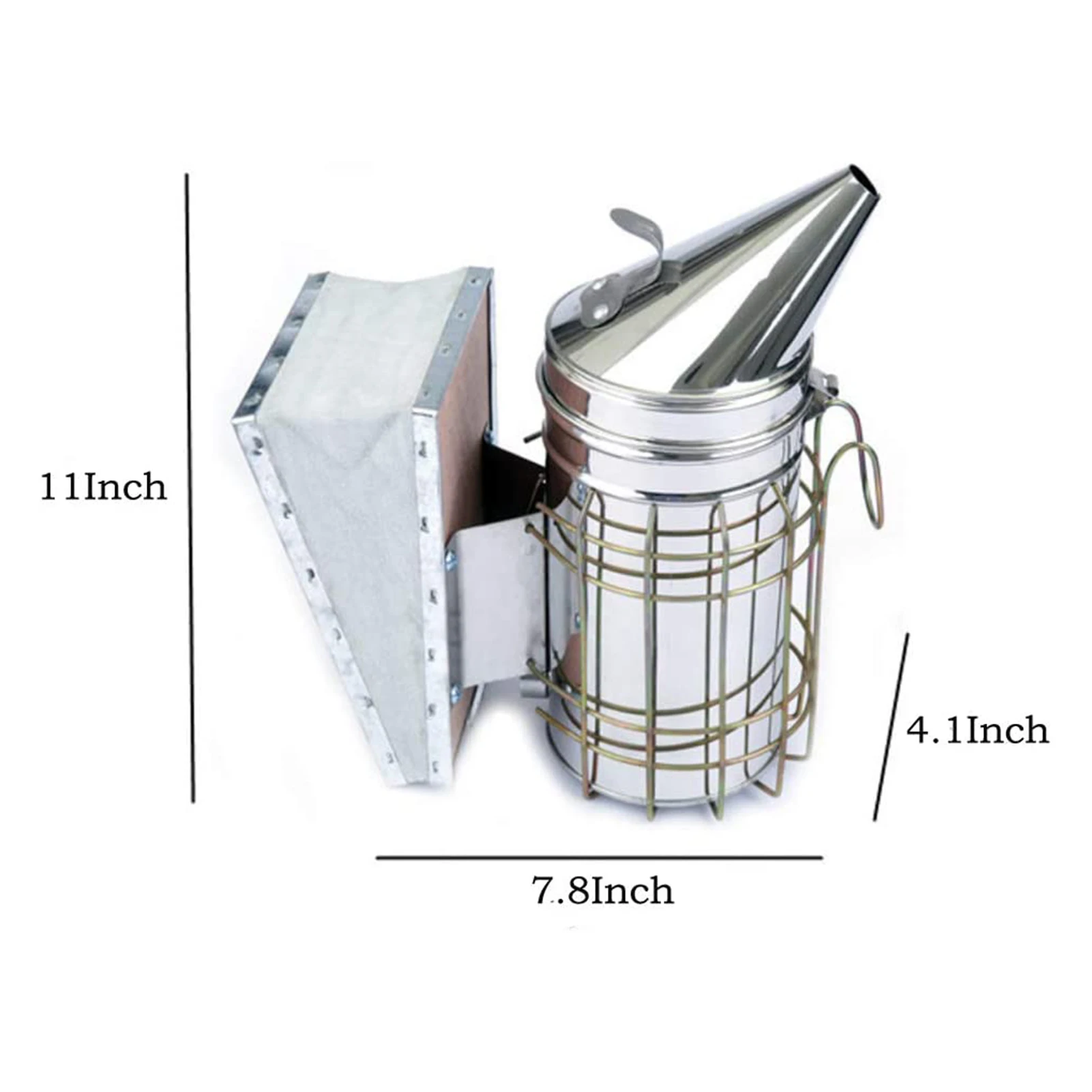 

10Pcs Stainless Steel Manual Bee Smoke Transmitter Kit Beekeeping Tool Apiculture Beekeeping Tool Bee Smoker Smoke Sprayer