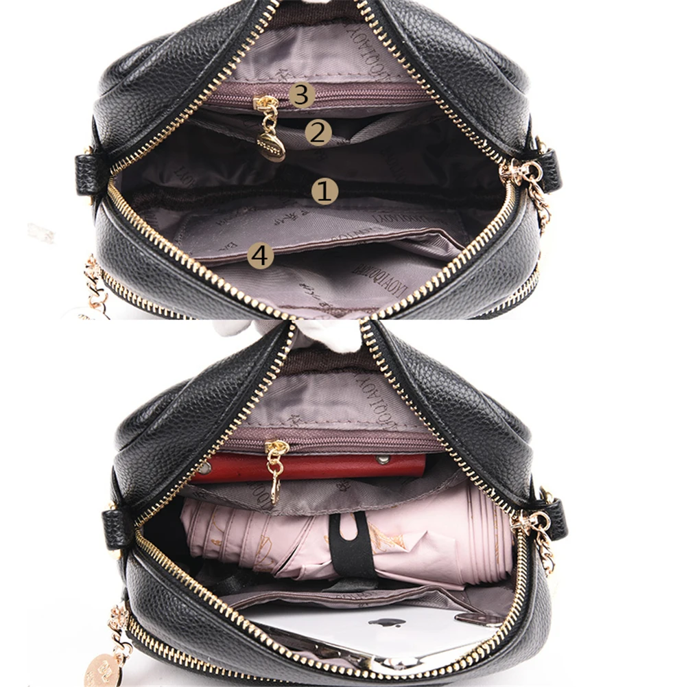 Женская кожаная сумка через плечо маленькая дамская сумочка для девушек