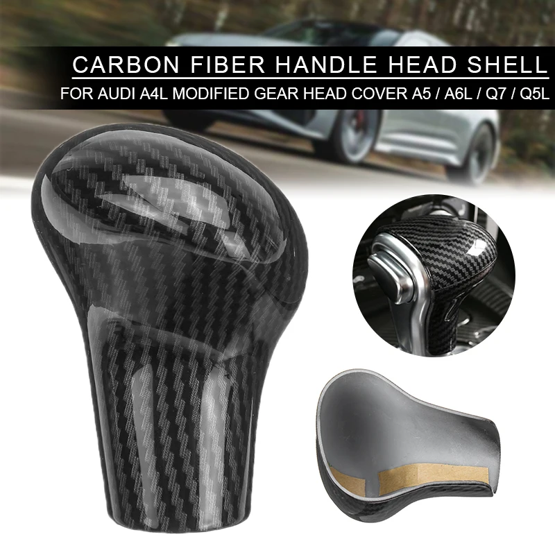 

Car ABS Carbon Fiber Gear Shift Speed Knob Cover Cap Sticker Trim For Audi A3 8V S3 A4 B8 A5 A6 C7 S6 A7 S7 A8 Q5 2009 -2016