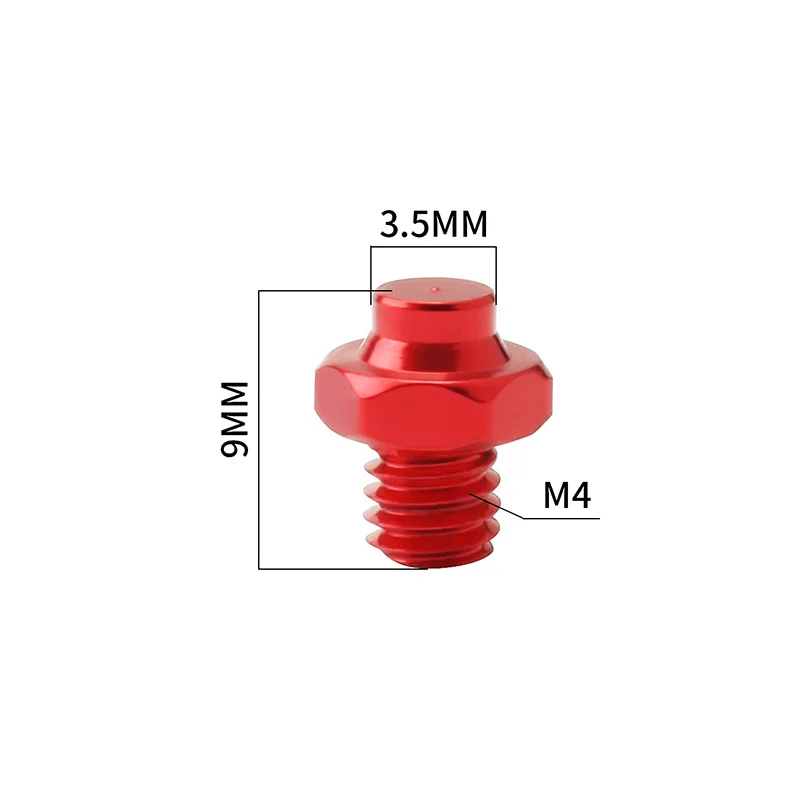 MUQZI Mountain Bike Bicycle Pedal Bolts Screw Aluminum Alloy Fixed Stud Gear Anti-Skid M4 Aluminum alloy Stud Pin Nail Foot
