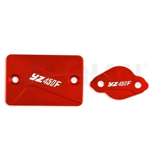  Front Rear Brake Fluid Reservoir Cap Cover For Yamaha YZ125/250/YZ450F 2003-2007 YZ250F 2003-2006 WR250F WR450F 2003-2016 2015