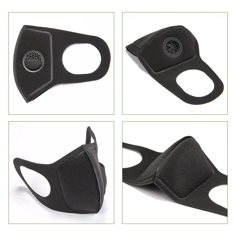 Пылезащитная маска для мужчин женщин черная дышащая респиратор лица с фильтром