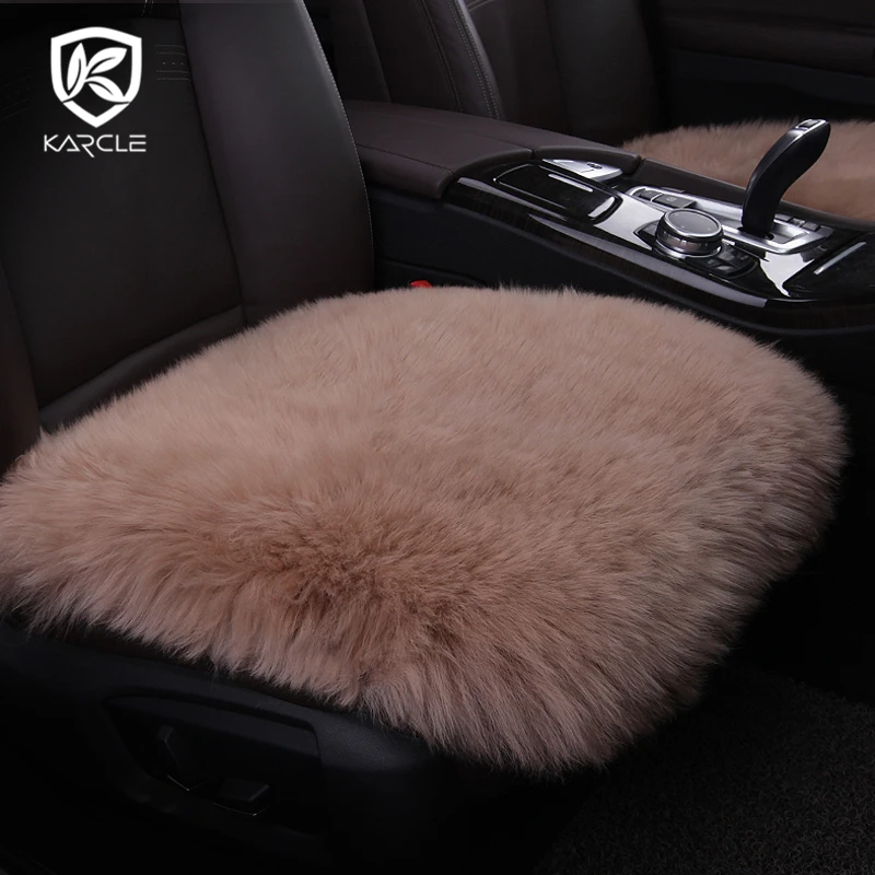 Karcle 1 шт. шерстяные Чехлы для автомобильных сидений универсальные из овчины с