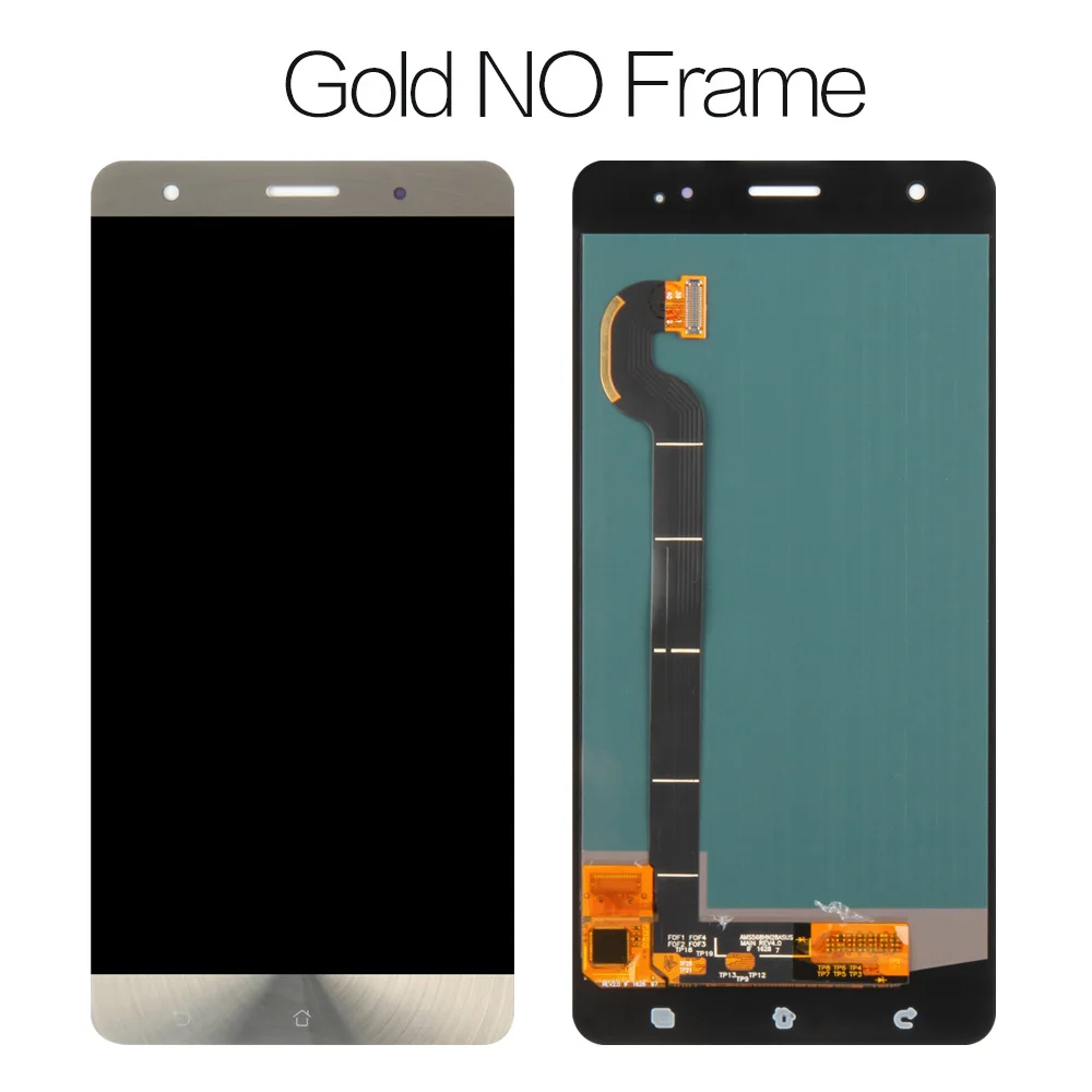 Gold No Frame ЖК-дисплей для ASUS Zenfone 3 Deluxe ZS570KL Z016D Полный ЖК-дисплей кодирующий преобразователь сенсорного экрана в сборе 1 шт. Z016S - Цвет: Gold No Frame