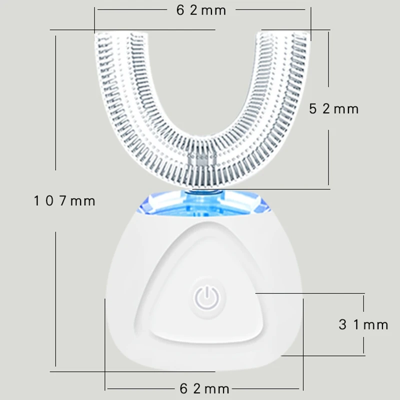 

ligent Electric Tooth Cleaner U-Shaped Toothbrush Blue Light Whitening Tooth Cleaner
