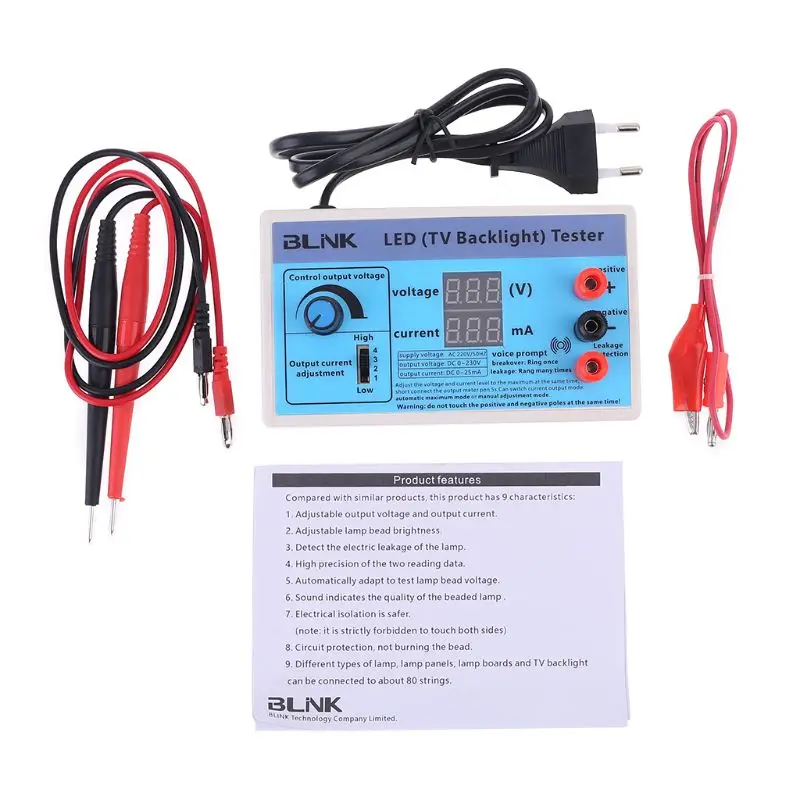 

AC 220V LED Display Screen With Light Backlight LCD Tester Bead Board Lamp