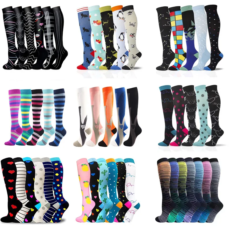 

Wholesale Compression Socks Dropship Varicose Veins Fitness Nurses Soccer Socks Tube Outdoor Running Long Pressure Stockings