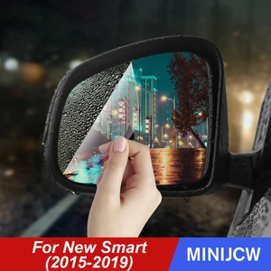 2pcs car rearview mirror full screen rainproof film fog proof film protector for new smart 453 fortwo forfour car accessories free global shipping