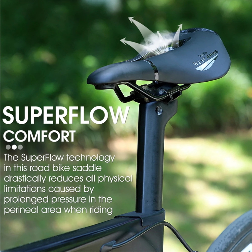 

MTB Bike Saddle Lightweight Cycling Saddle MTB Road Bike Seat for Men Waterproof Leather Breathable Seat Cushion Bicycle Saddle