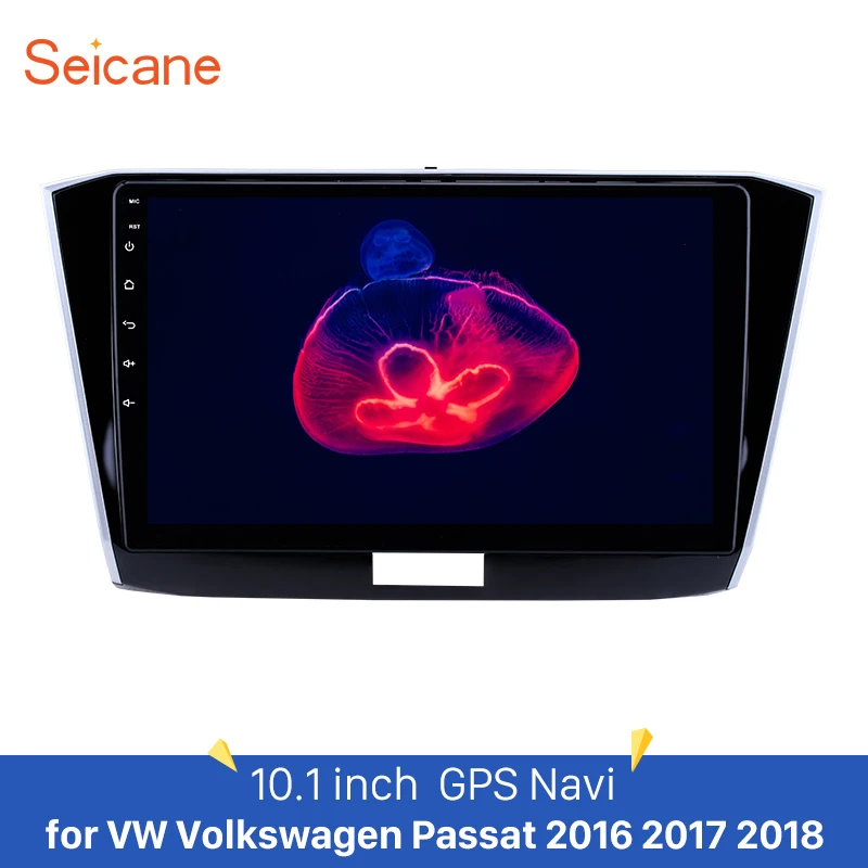 Seicane 10 1 дюймов GPS Bluetooth автомобильное радио Android 9 для Фольксваген Пассат 2016 2018 с HD