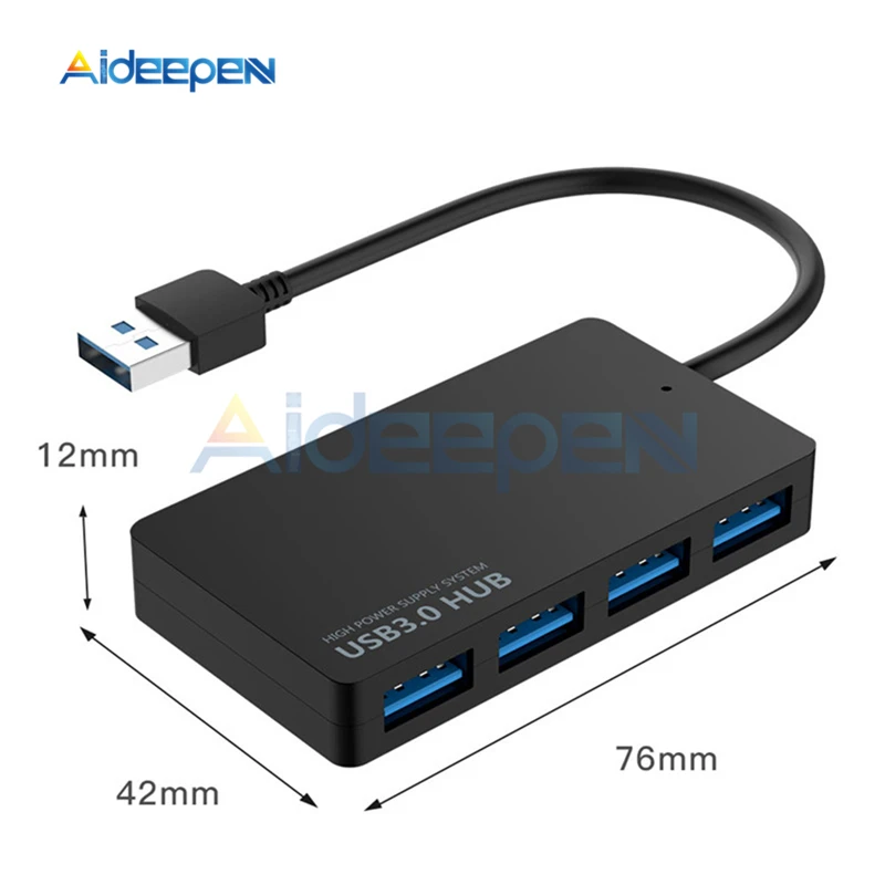 Высокоскоростной USB 3 0 4 порта мультиразветвитель расширение для настольного ПК