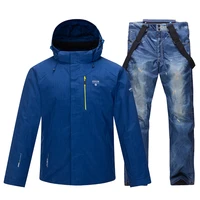 new ski suit men winter warm windproof waterproof outdoor sports snow jackets and pants male ski equipment snowboard jacket