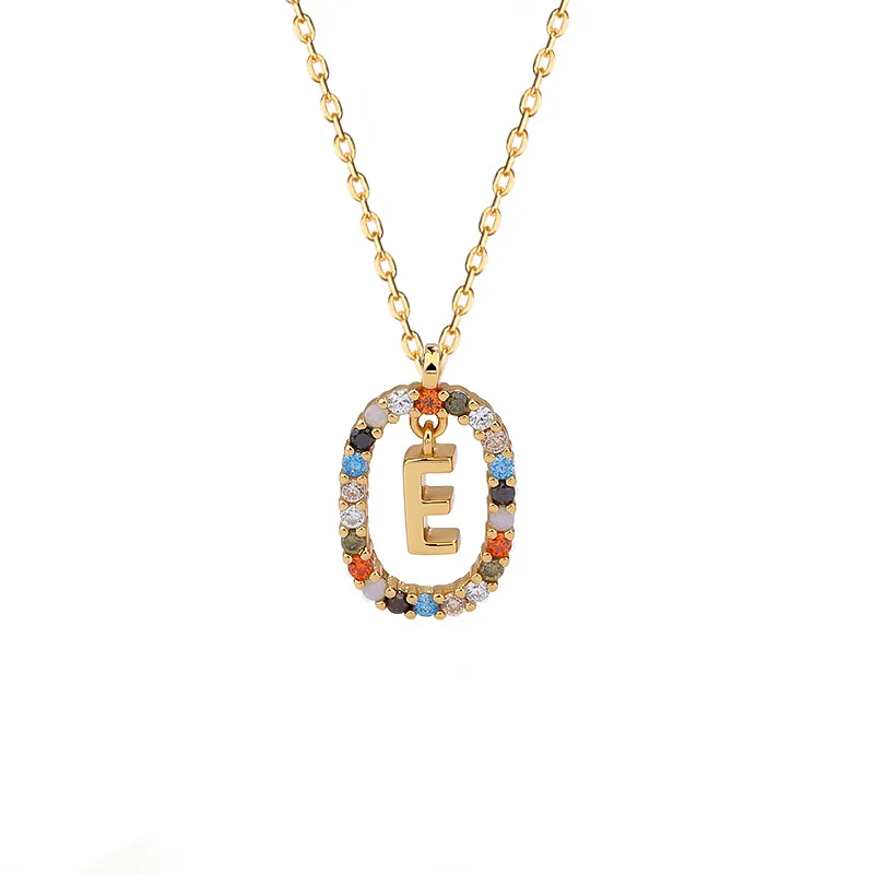 

European American Fashion Letter Necklace Luxury Wedding Anniversary Gift for Couple Geometric Minimalist Necklace Naszyjnik A