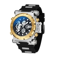 50m waterproof sport digital quartz watches for men alarm clock stopwatch week luminous dual display assistir
