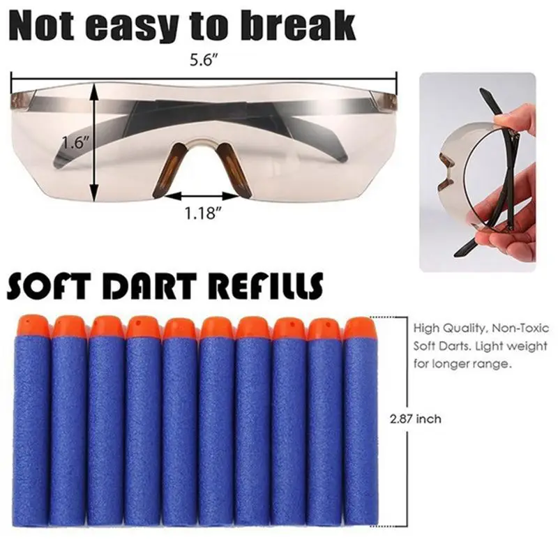 28 pcs Ultimate Tactical-Vest Holster Belt Wristbands Refill Darts Kit for Nerf-Guns N-Strike Elite Series | Спорт и развлечения