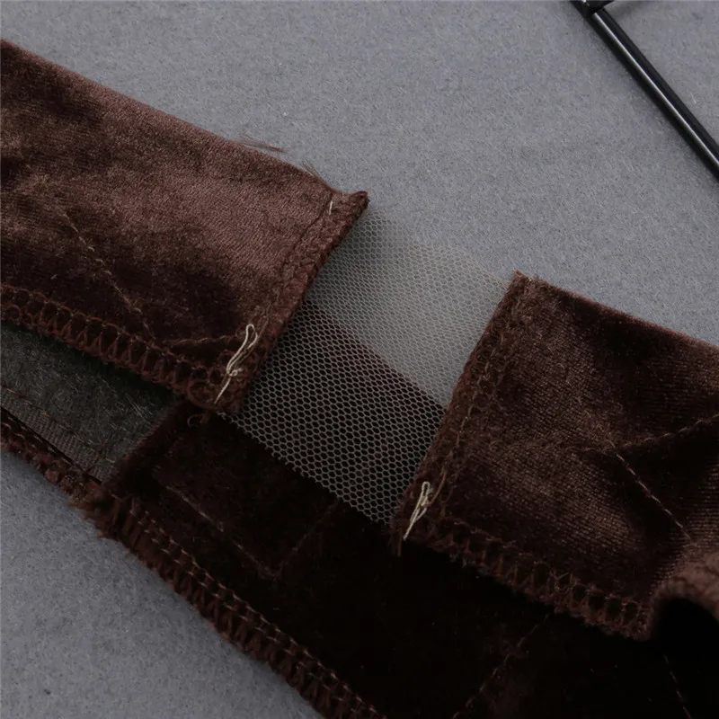 Deep Brown Для укладки волос Нескользящая регулируемая застежка Удобная крышка тонкий парик повязка эластичный держатель для салона бархатная повязка на голову дополнительные аксессуары - Цвет: Deep Brown