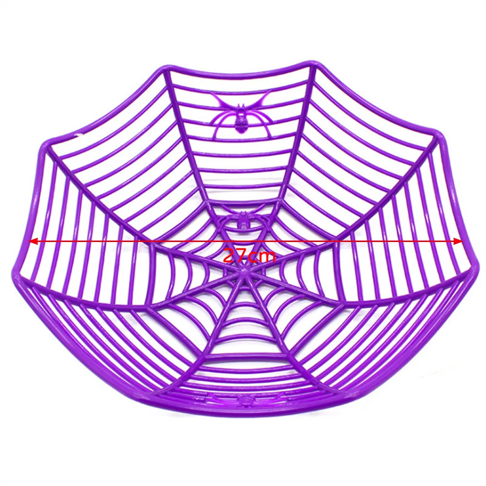 

Spider Web Fruit Plate Halloween Decoration Creative Candy Biscuit Fruits Candy