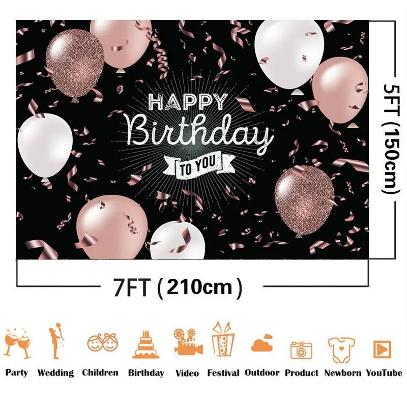 Романтические Красочные воздушные шары желания счастливого дня рождения для вас