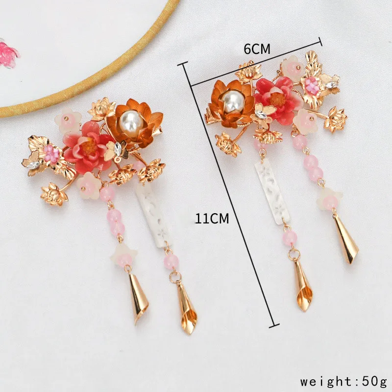 Женские заколки для волос FORSEVEN 1 пара в китайском стиле с искусственным жемчугом