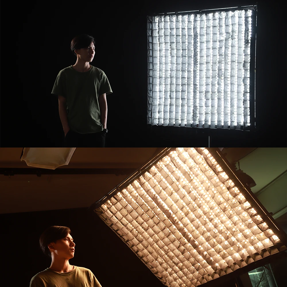 FalconEyes RX-120TDX 600W 120x120 см ROLL-Flex светильник 3000K - 5600K Bi-Color LED Photo + Honeycomb софтбокс с