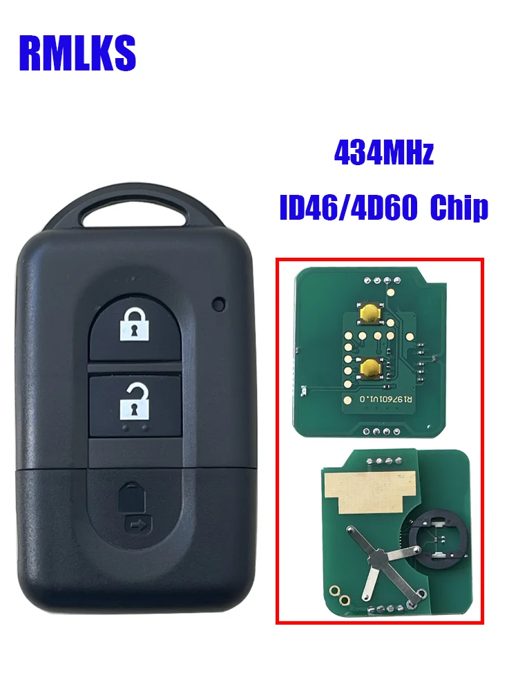 Дистанционный ключ для Nissan Juke Navara Micra Duke Smart Key частота 433 МГц ID46 4D60 ЧАСТЬ No 285E34X00A