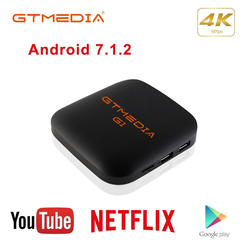 Оригинальная глобальная ТВ-приставка GTmedia G1 S 4K HDR Android tv 7,1 Ultra HD 1G 8G wifi Google Cast Netflix телеприставка 4 медиаплеер