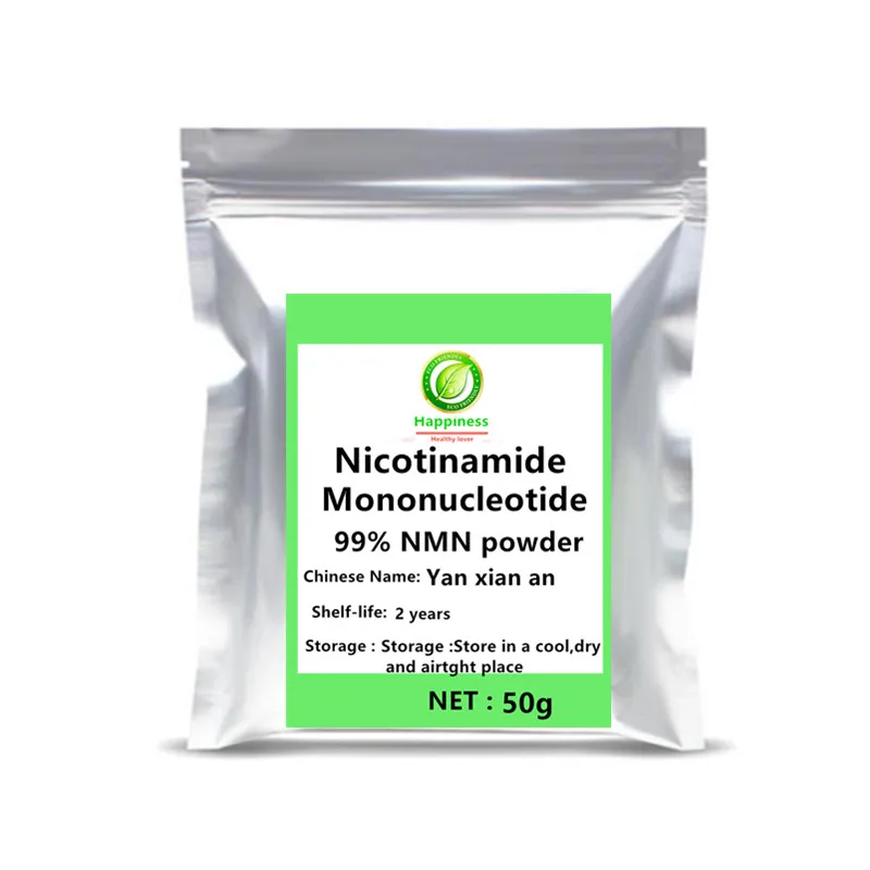 

50-1000g Hot sale 99.8% Beta Nicotinamide Mononucleotide NMN Powder Supplement ,NAD+ Precursor 1pc Longevity support Riboside