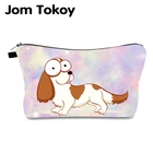 Водонепроницаемая косметичка Jomtokoy с принтом корги, чехлы для подарка девушке
