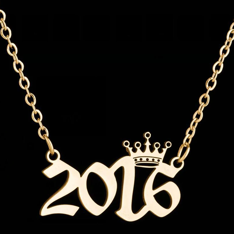 

Женское Ожерелье с короной и цифрами на год