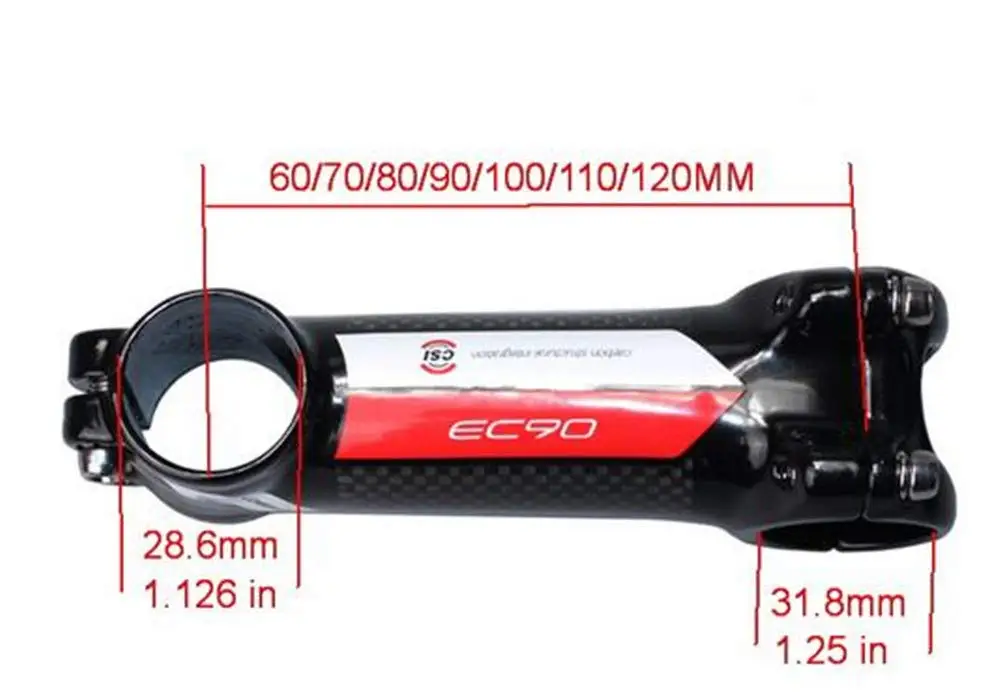 

Carbon Fiber Stem 6 Degree Handlebar 31.8mm Bicycle Stem Road Bike Aluminum + Carbon Fiber Mountain Bike Stem