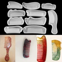 1pcs 3d transparent comb series silicone mold epoxy resin jewelry making cosmetic tools diy hand craft