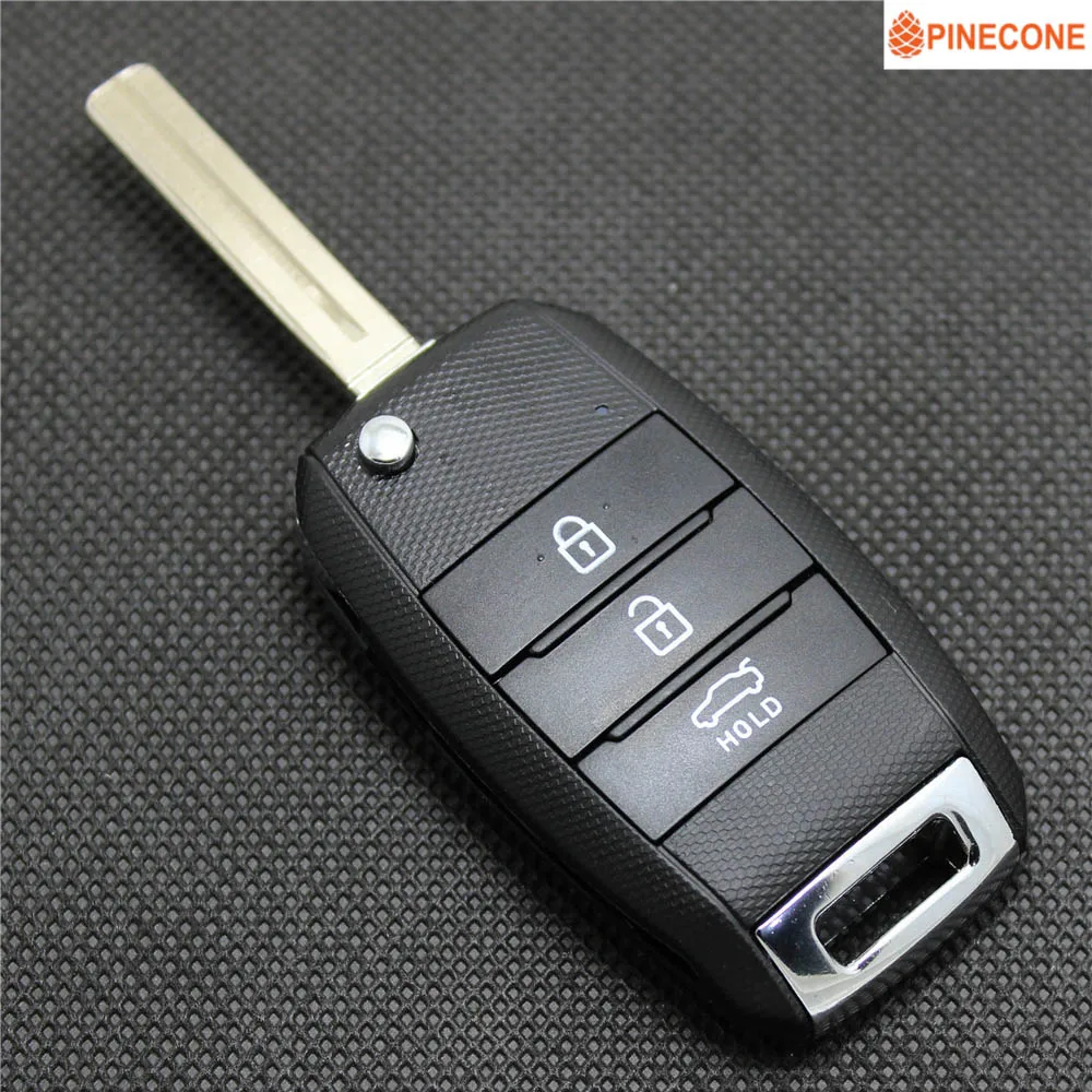 PINECONE для KIA SPORTAGE K5 2015 2016 чехол автомобильного ключа 3/4 кнопок необработанный TOY40/