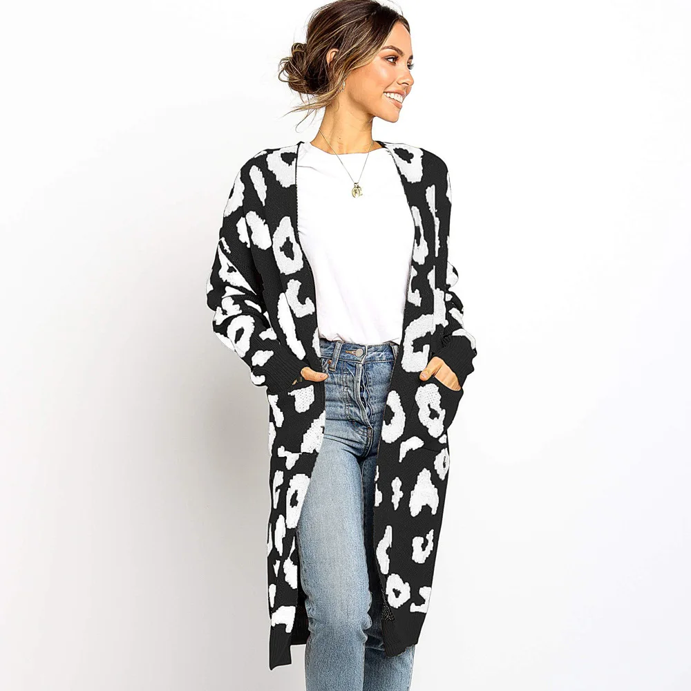 

Knitted Windbreaker Autumn Long Trench Coat for Women Fashion Clothes Elegant Cardigans Overcoat New 2021 Promotion Free Shiping