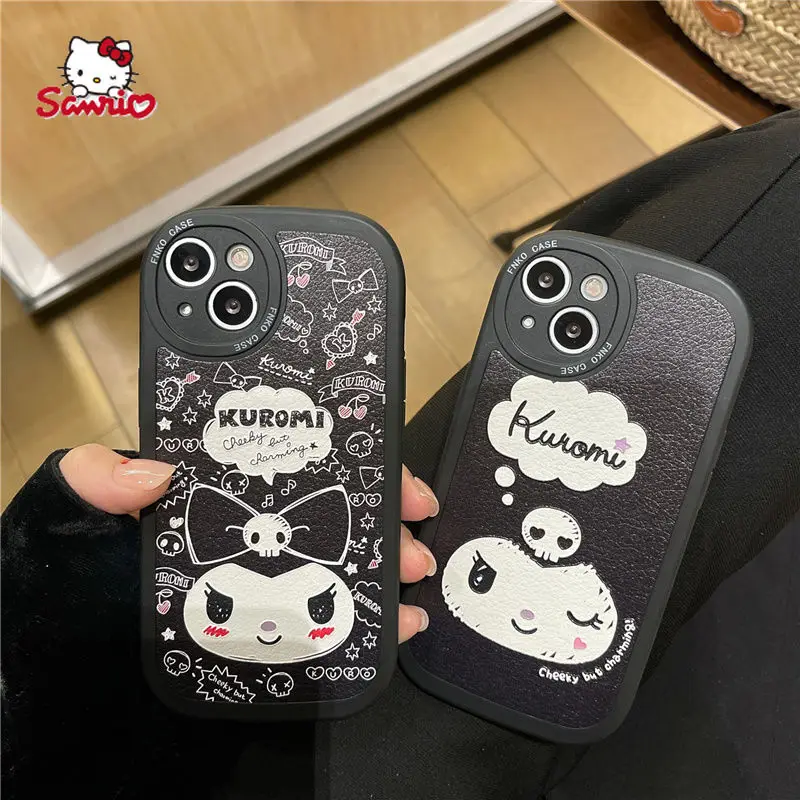 

Sanrio Kuromi Round Edge Anti drop Phone Case for iPhone13 13Pro 13Promax 12 12Pro Max 11 Pro X XS MAX XR 7 8 Plus Cover