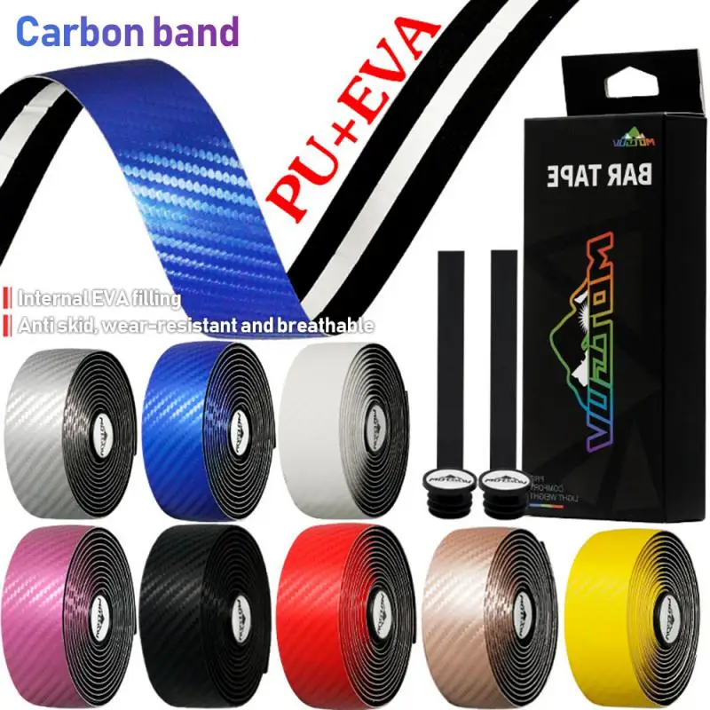 

MOTSUV Road Bike Handlebar Strap Bicycle PU Pattern Handle Grip Tape High Elastic EVA Non-slip Shock Absorption Handlebar Tape