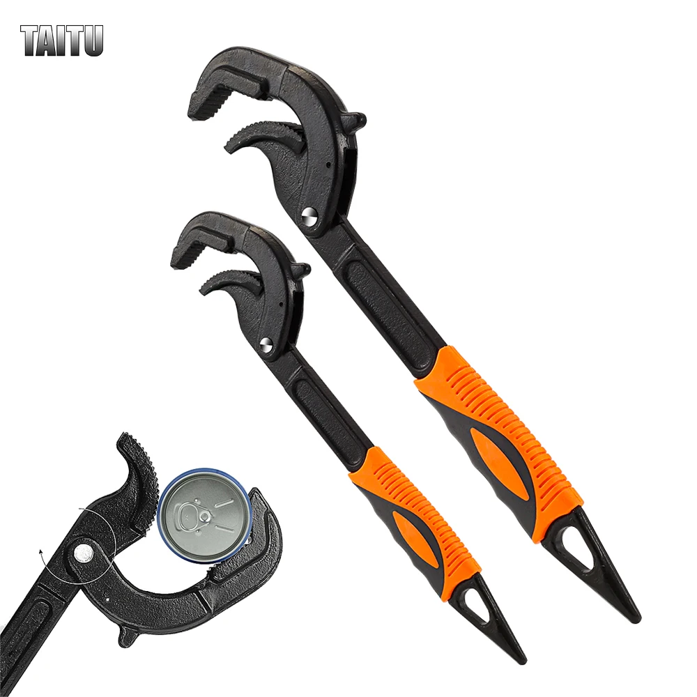 

TAITU Universal Key Pipe Wrench 14-30 / 30-60mm Open End Spanner Set High-carbon Steel Snap N Grip Tool Plumber Multi Hand Tool