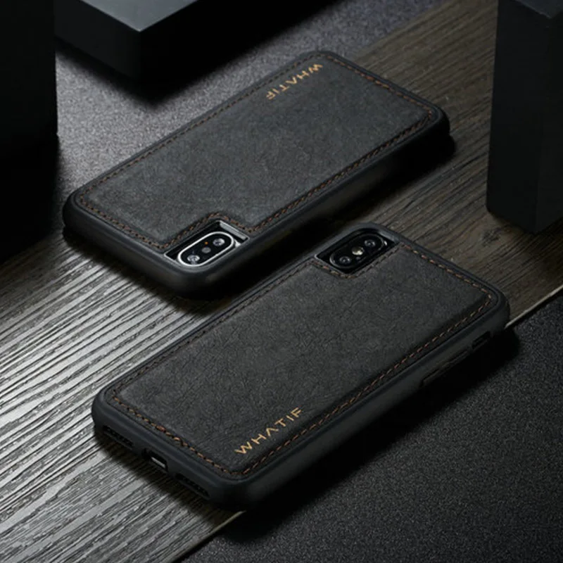 WHATIF для IPhone 8 7 6S Plus X чехол мягкий ТПУ крафт кожаный чехол s для Iphone 11 11Pro X XS Max XR защитный чехол