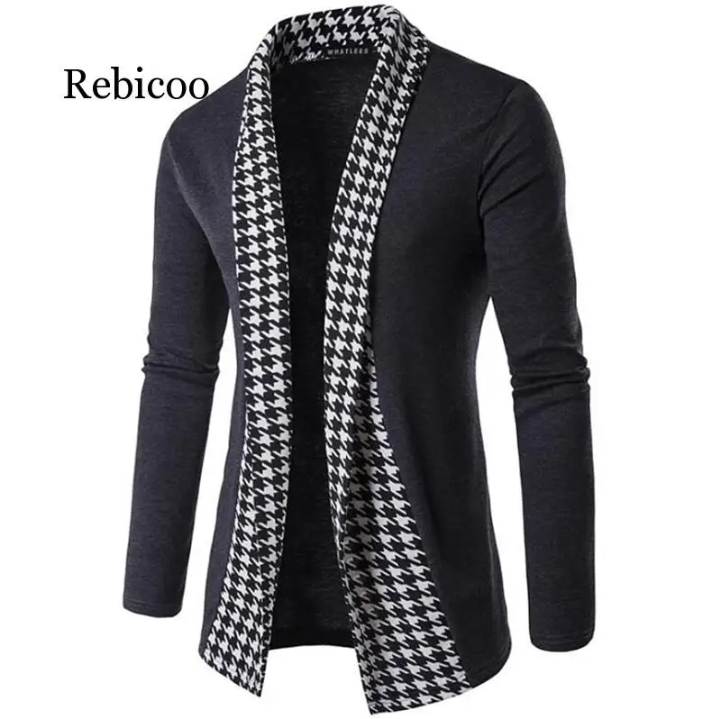 

Мужской трикотажный кардиган, Классический кардиган с манжетами, свитер на осень и зиму, 2019