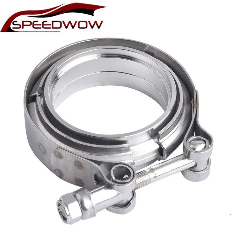 SPEEDWOW универсальный из нержавеющей стали 3 дюйма вытяжной V-Band зажим фланец